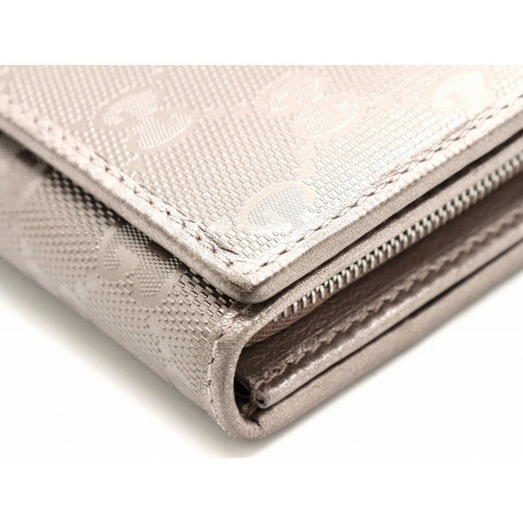 Gucci GG Implement Wallet Chain Wallet 2WAY Metallic Bronze Pink - Picture 3 of 9